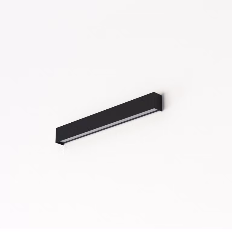 Nowodvorski LED-wandlamp Straight S, zwart, modern design voor woonkamer of eetkamer