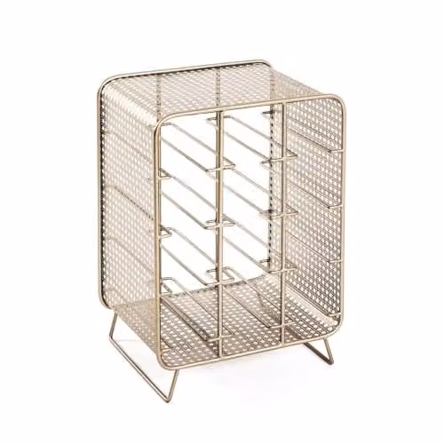 HAKU Flessenrek Art Deco Goud Metaal B: 30 cm, D: 24 cm, H: 46 cm
