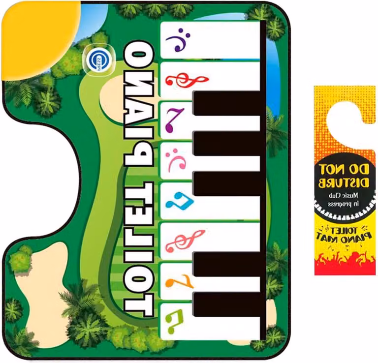Interactieve Piano Toiletmat met Elektronisch Keyboard, Antislip Muzikale Vloermat voor Potty Training voor Kinderen