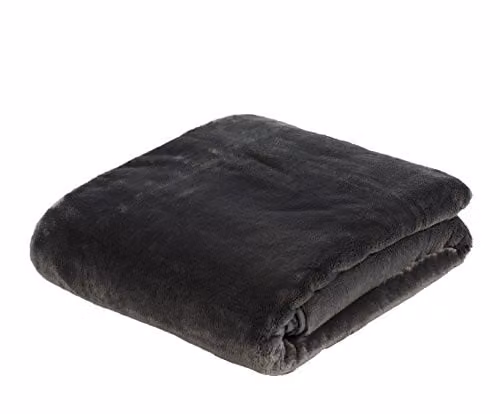 Gözze Premium Plaid met kasjmiergevoel, antraciet, 130 x 170 cm