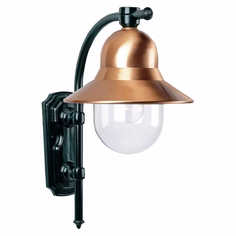 Klassieke stallamp Toscane van KS Verlichting in koper en zwart