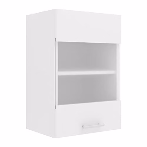 VCM Esilo Keukenkast met glazen deuren, Wit, Breedte: 40 cm, Hoogte: 60 cm, Diepte: 31 cm