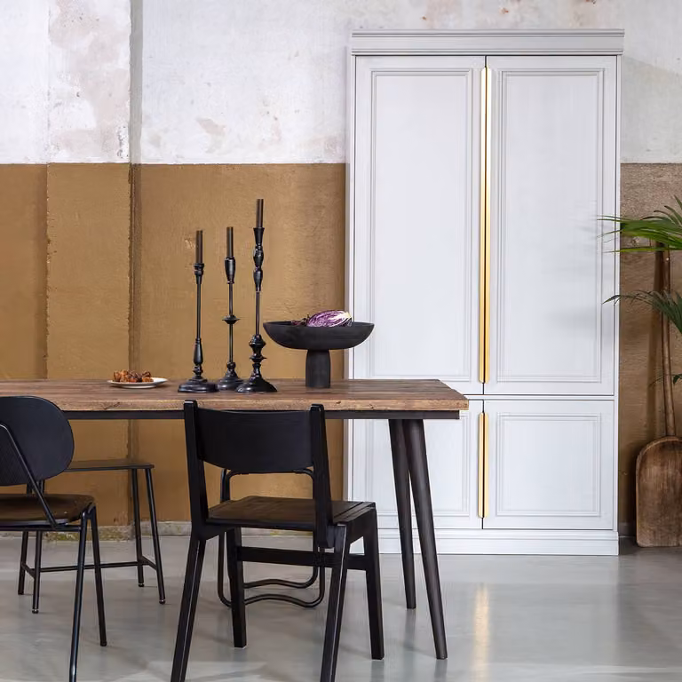 home24 Eettafel Pacy zwart 220 cm