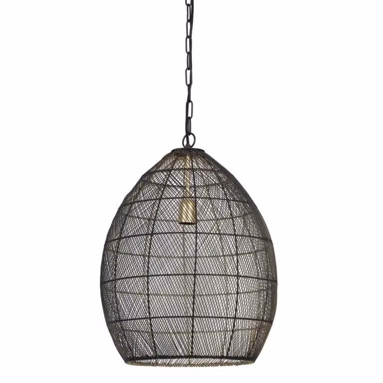 Light & Living Hanglamp Meya Modern Zwart Metaal Rond Ø 40 cm