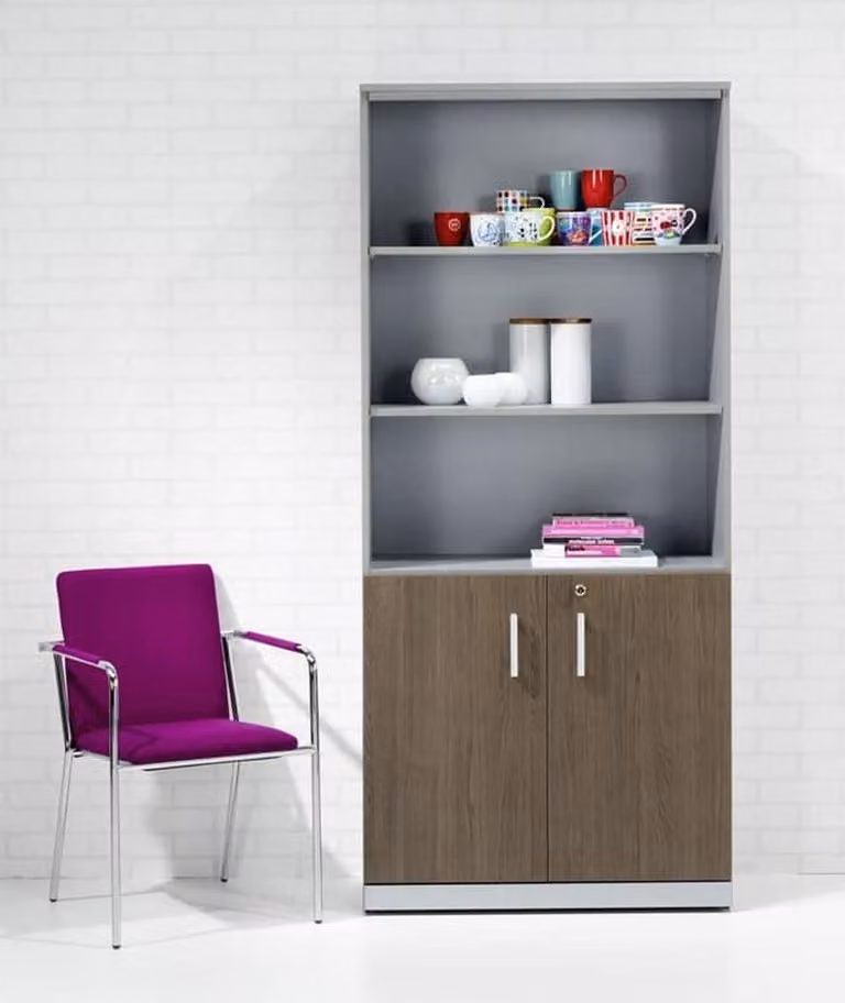 Modulaire draaideurkast 2Chief half open aluminium ombouw Havanna B/D/H: 90 x 42 x 00 cm
