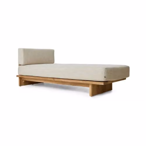 HKLiving ligbed voor volwassenen van teak in de kleur natural