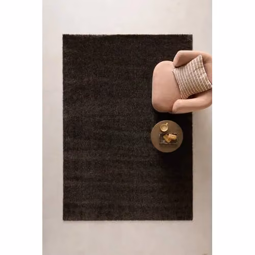 NOUS Living vloerkleed Tiemen donkerbruin modern rechthoekig polyester Breedte: 290 cm, Diepte: 200 cm
