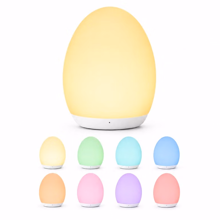 VAVA baby nachtlampje met aanraakbediening, dimbaar warm LED-licht, 8 kleuren en oplaadbare batterij voor de babykamer