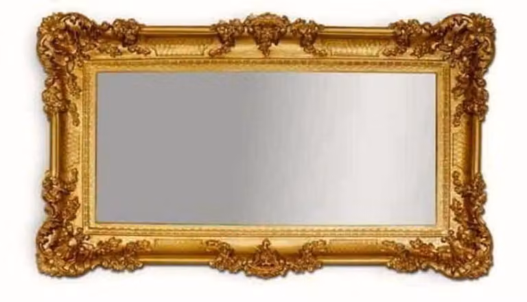 Dailygoods Wandspiegel Barok met Gouden Decoratie - Luxe Design - B: 96 cm, H: 57 cm