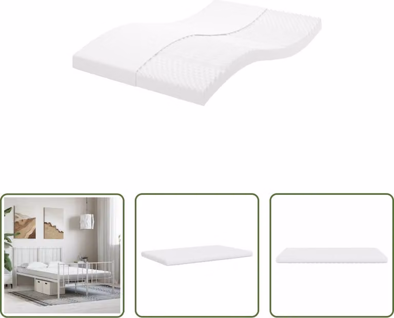 The Living Store schuimmatras, wit, 120 x 200 cm, 7 zones, hardheid 20 ILD