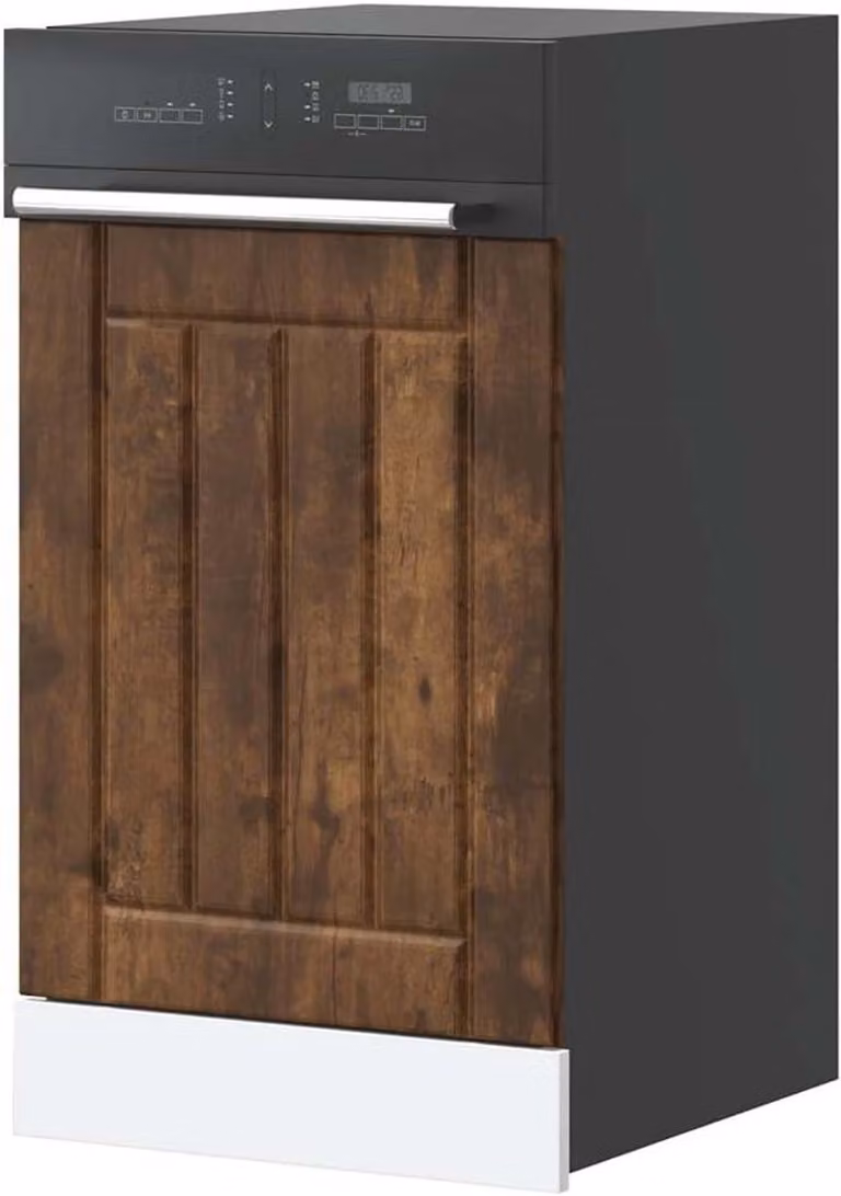 Vochtbestendig vaatwasserpaneel voor keukenfront in rookeiken, B/D/H: 45 x 15 x 67 cm