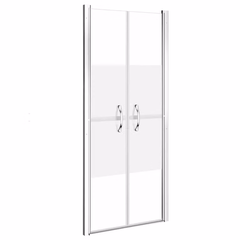 vidaXL Douchedeur met halfmat veiligheidsglas, 96 x 190 cm