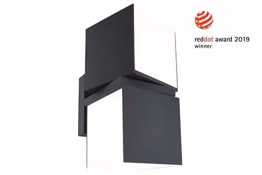 Lutec Cuba Zwarte Wandlamp met LED en Up/Down Licht 4000K