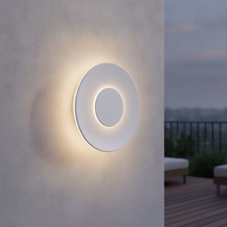 Lyora Ronde LED-wandlamp wit Ø 24 cm