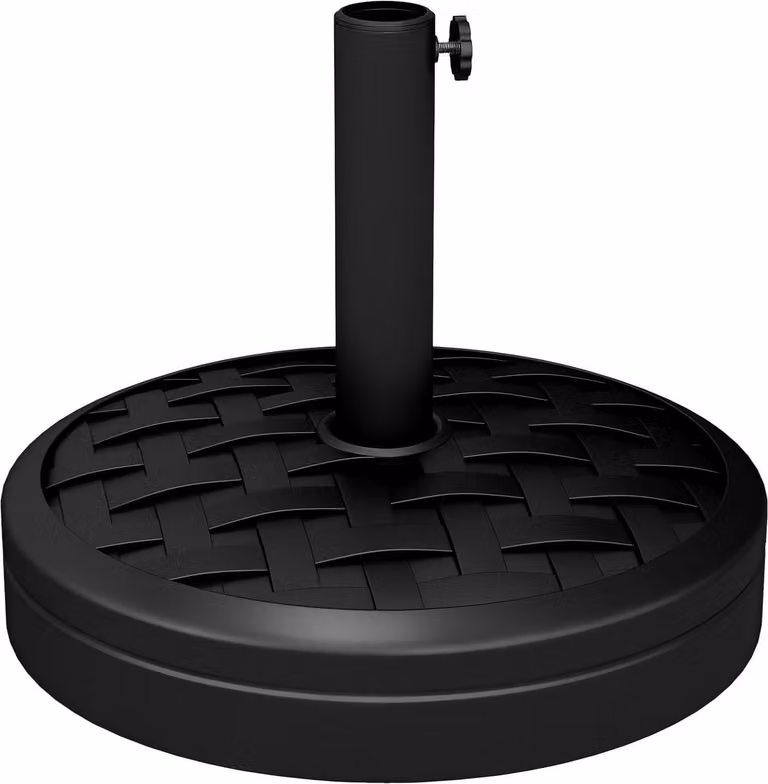 Outsunny Parasolvoet van beton 18kg rond zwart voor buisdiameters van 32/38/48mm