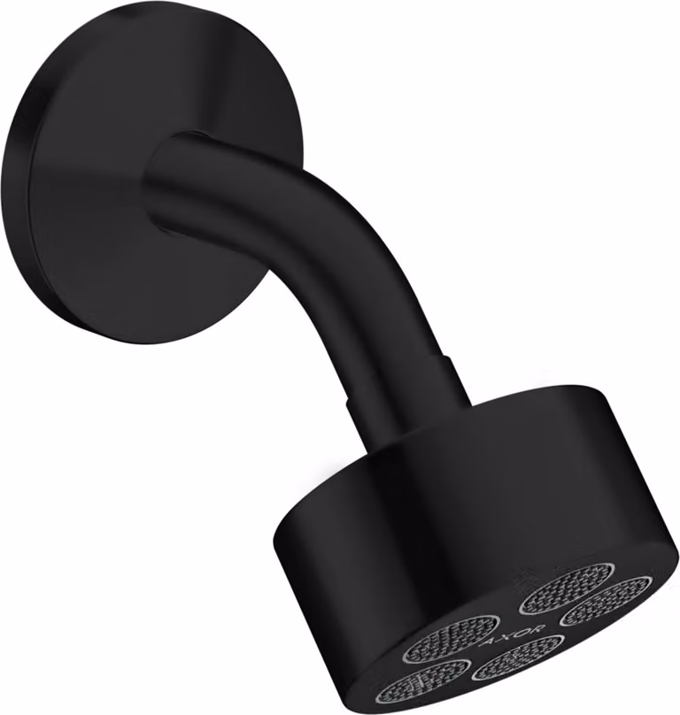 Hansgrohe Axor One 75 douchekop met douchearm, 1 jet, EcoSmart, matzwart