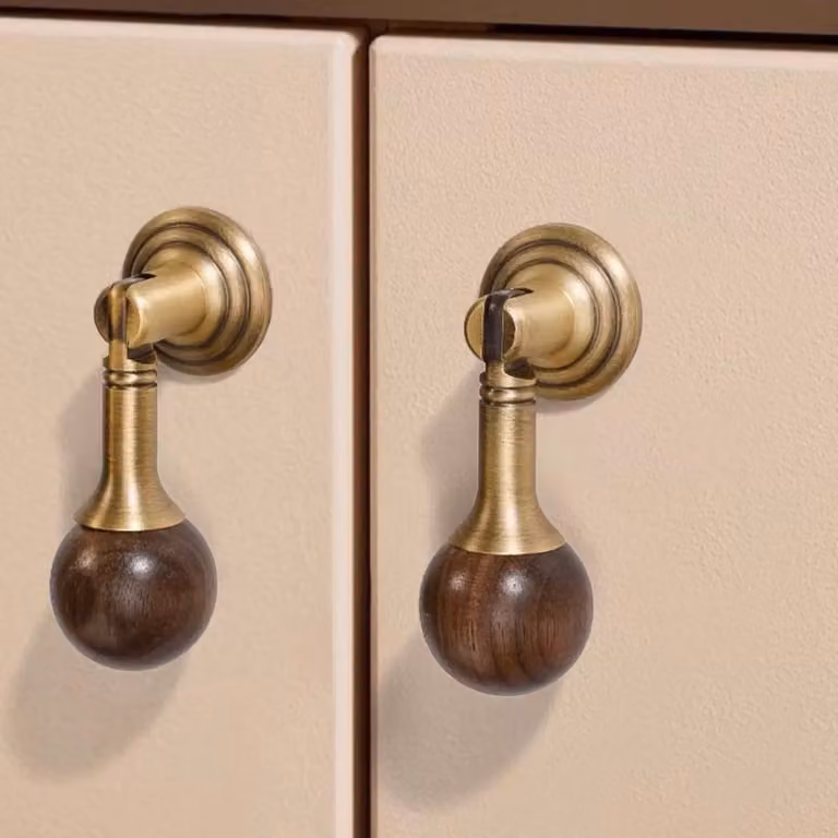 Retro Meubelknop Rond - Klassieke Deurgreep voor Kast en Lade - Vintage Keukengreep - Ronde Kastknop van Merkloos