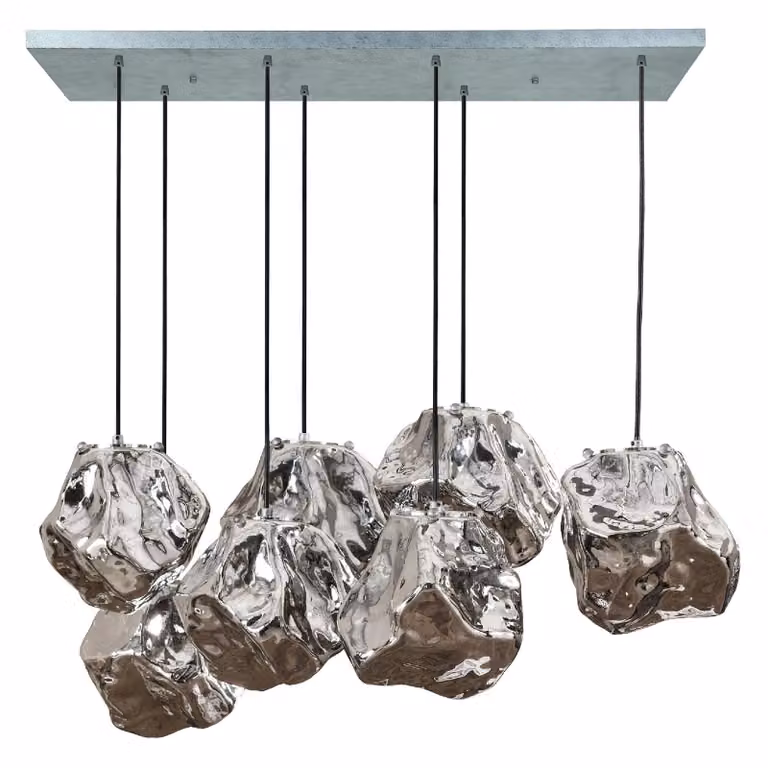 Nest of Nora Ravo Hanglamp - 7-lichts glazen design - Chroom en glas