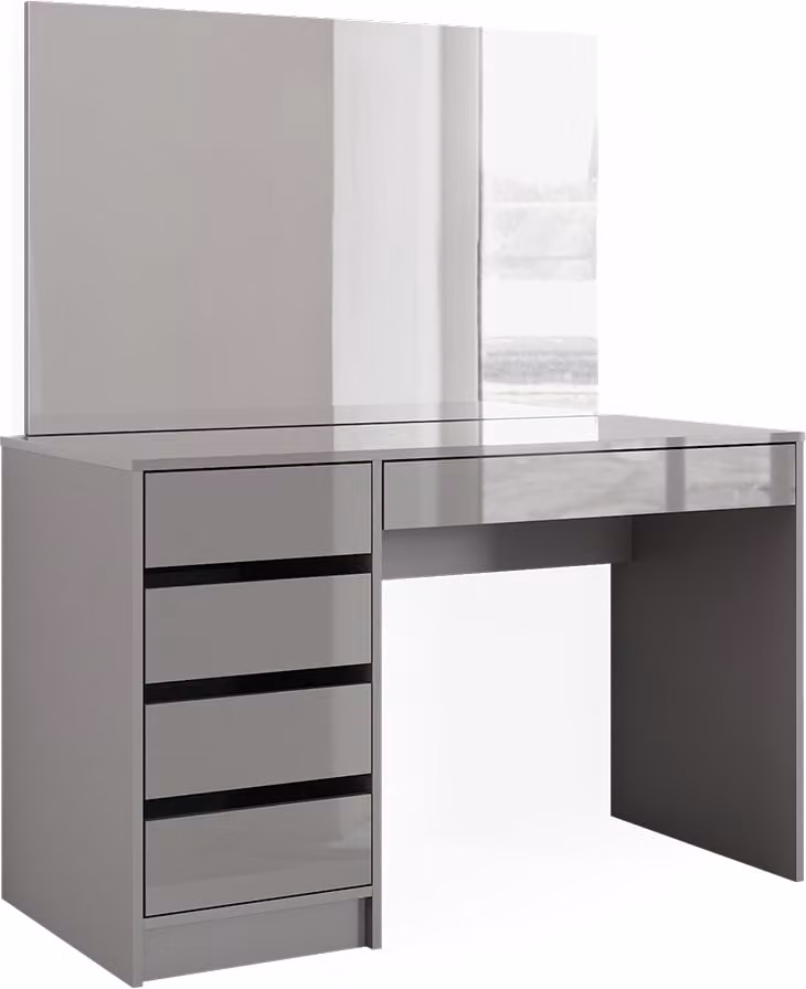 Vicco Kaptafel Sherry Grijs met spiegel, Breedte: 120 cm