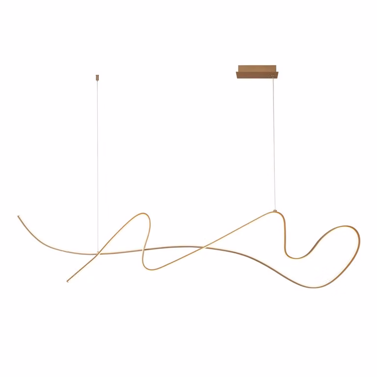 Lucide Lambada Design Hanglamp - Champagne - Dimbare LED - Warm Wit