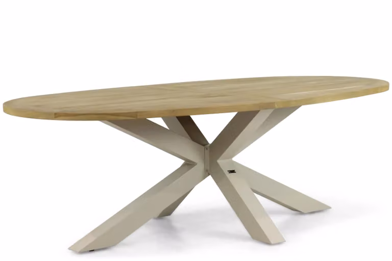 Lifestyle Garden Furniture Brookline ovale tuintafel van teak, bruin, B/D: 240 x 120 cm