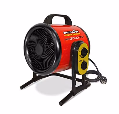 Mecafer MH3000TV Ventilatorkachel, 3000 W, Turbo, Max. 40 m², Rood