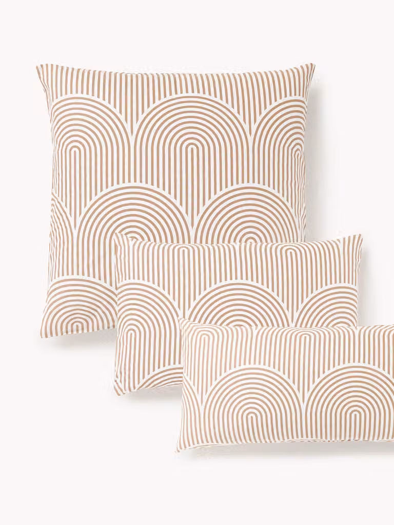 Westwing Collection Katoenen kussenhoes Arcs 80x80 cm