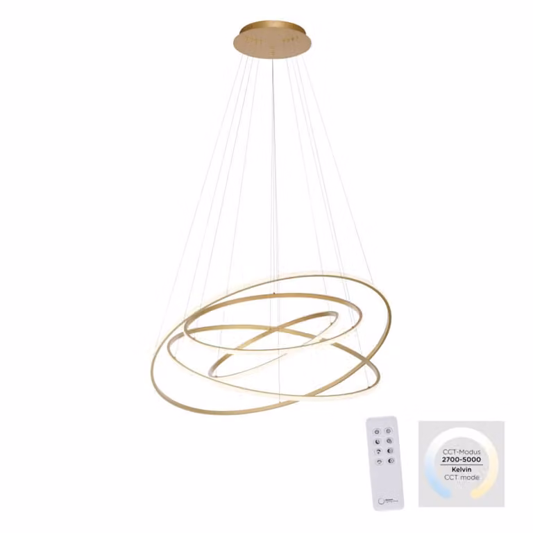 Moderne hanglamp Tessara Paul Neuhaus messing