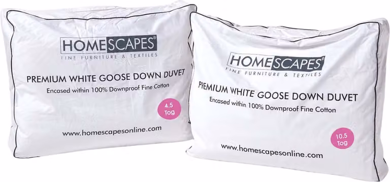 Homescapes Premium Donzen 4-Seizoenen Dekbed Extra Warm - 200 x 200 cm - ≥70% Ganzendons - Warmteklasse 3+2 - Katoen 300TC