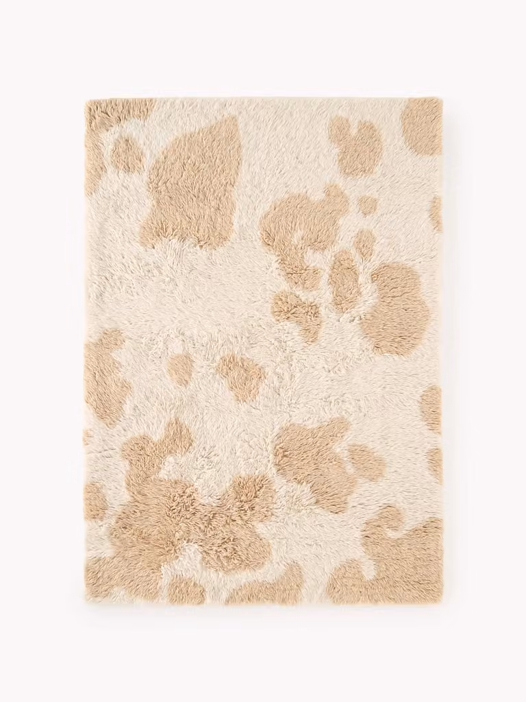 Westwing Collection Izzie handgetuft wollen vloerkleed met dierenprint