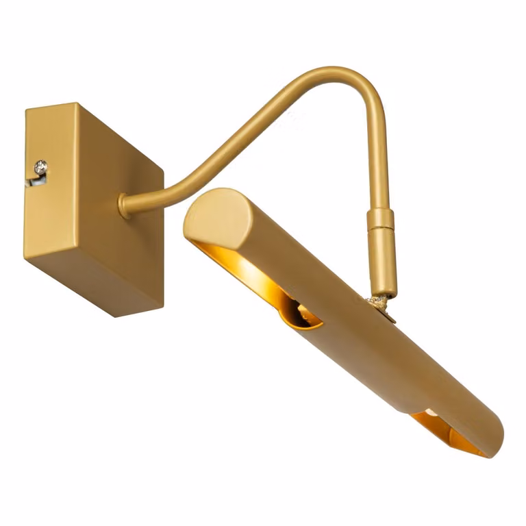 Lucide Vinz Schilderijlamp - Mat Goud/Messing - 2x G9