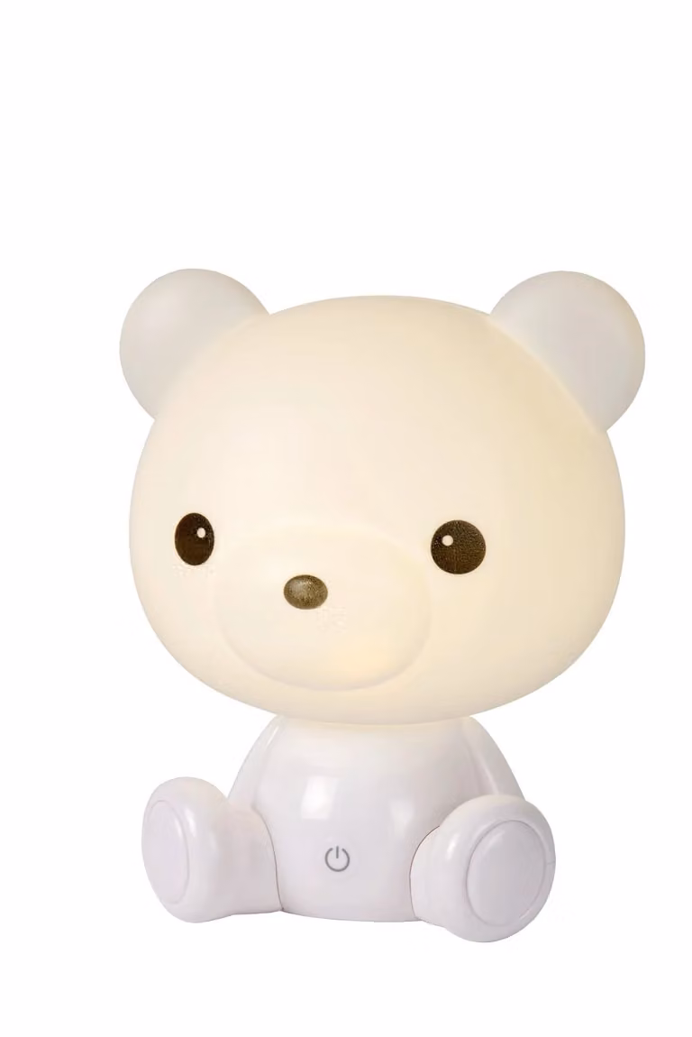 Lucide DODO BEAR Tafellamp voor de kinderkamer - Wit - LED - Dimbare Nachtlamp met Touch-functie