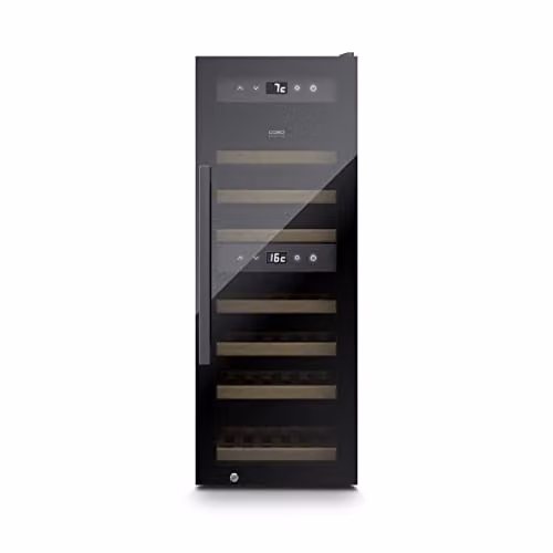 CASO WineExclusive 38 Smart Design wijnkoelkast met wifi-module, tot 38 flessen, twee temperatuurzones (5 tot 20 °C) en led-verlichting