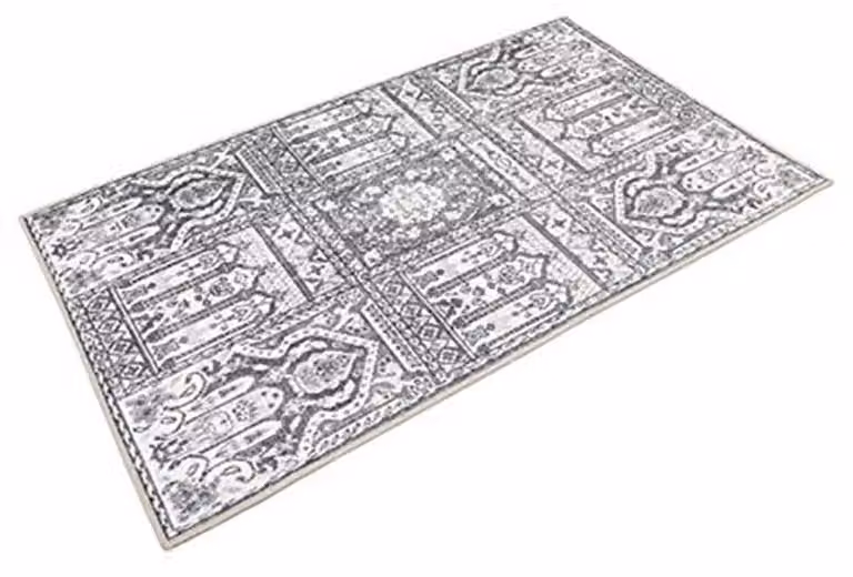 Vintage Café badmat met oosters design, antislip en wasbaar, 60 x 100 cm