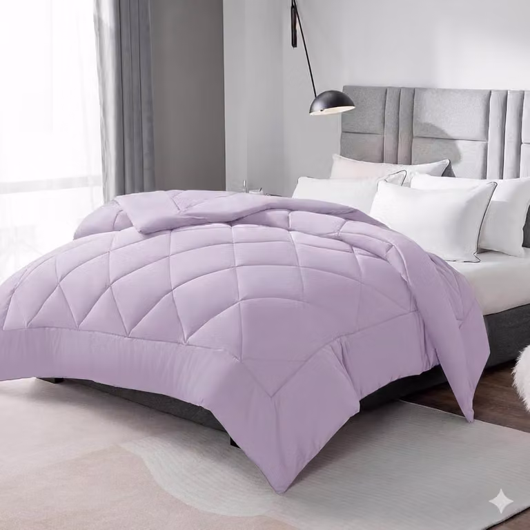 Comfort Dekbed voor volwassenen in paars, licht en warm, microfibre, 220 x 240 cm