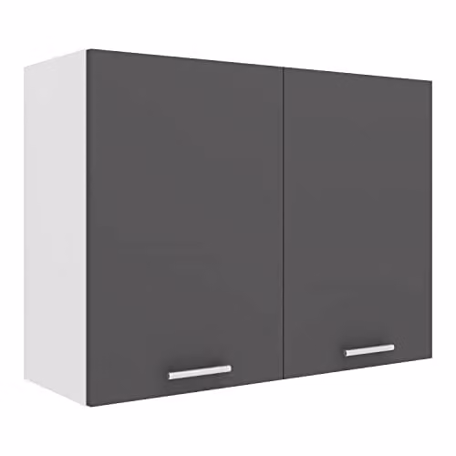 VCM Esilo Keukenkast hangend wit/antraciet H 60 x B 80 x D 31 cm