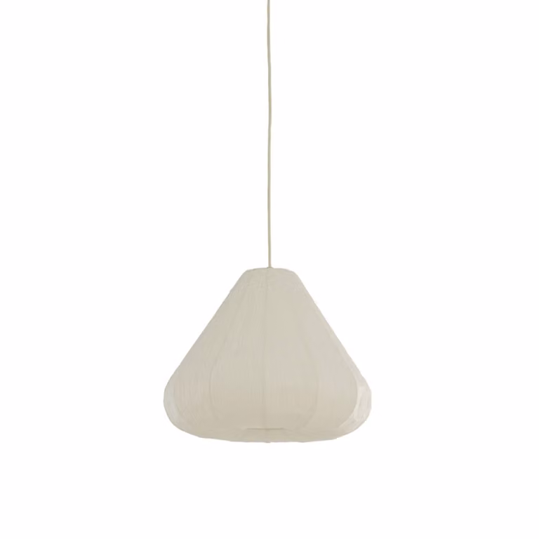 Light & Living Hanglamp Sarella Wit Rond Papier en Metaal B: 45 cm, D: 45 cm, H: 36 cm