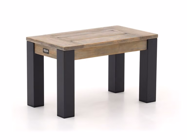 ROUGH Furniture Picknickbank voor 1 persoon van Teakhout in Grijs/Antraciet/Bruin