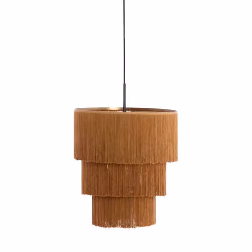 Light & Living Hanglamp Malaika Bruin Rond 3-Licht Ø45 cm