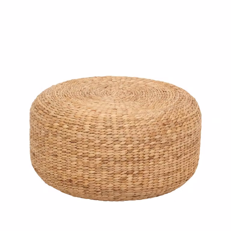 Dixie Lily zitpoef rond, natural, waterhyacint, Ø59 cm