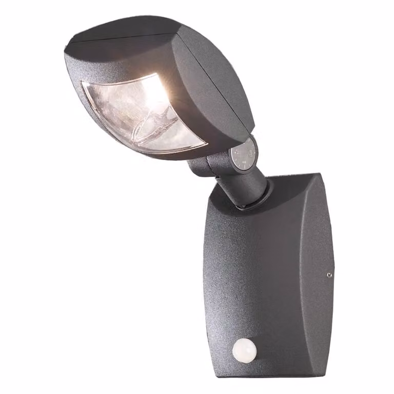 Konstsmide Latina Wandspot met bewegingssensor, Antraciet, 3W