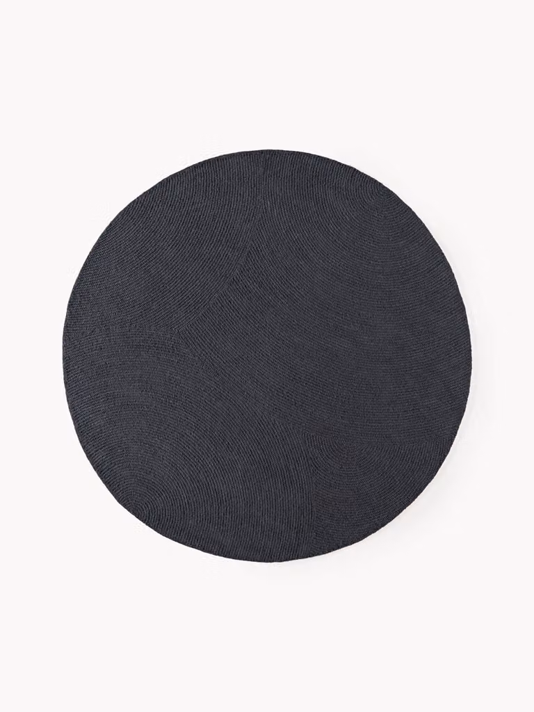 Westwing Collection Eleni rond handgetuft wollen vloerkleed met geometrisch patroon