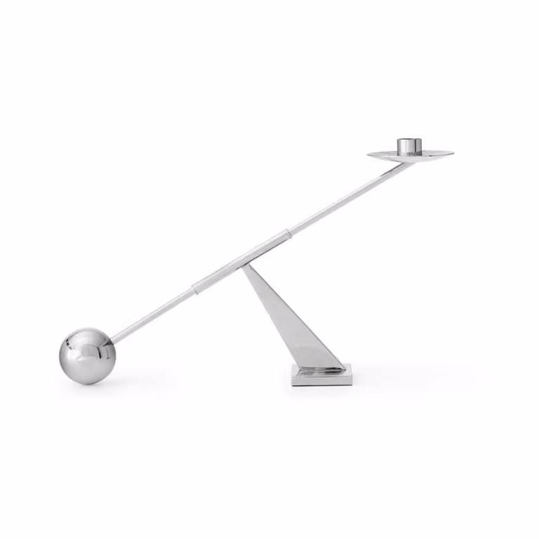 Audo Copenhagen Interconnect kandelaar voor taperkaarsen, Stainless steel, Hoogte: 42,5 cm