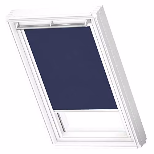 VELUX Lichtdoorlatend Rolgordijn RFL met Witte Geleiders, UK04, Donkerblauw