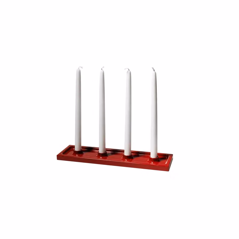 SMD Design Crater adventskandelaar Rood, 4 lichtjes