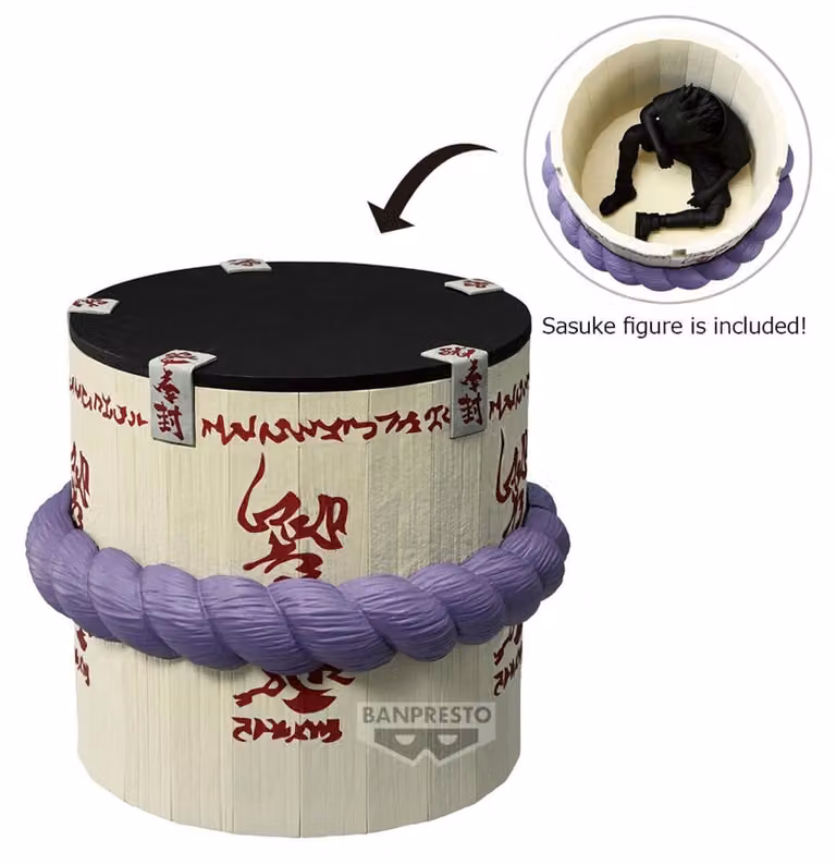 Banpresto Naruto potloodhouder Sasuke kist ontwerp Hoogte: 10 cm