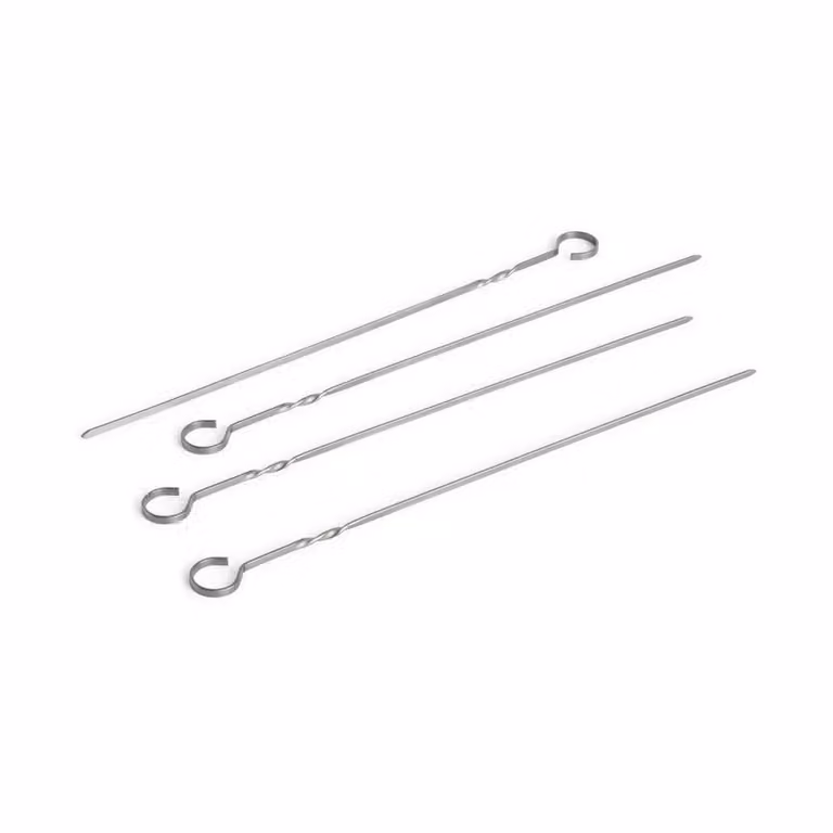 HAY Outdoor Market grillspies van roestvrij staal, 4-pack, zilver