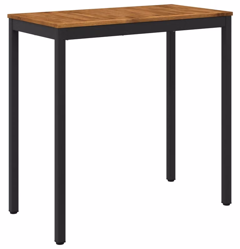 vidaXL Tuinbar-tafel, natuurlijke kleur en zwart, B/D/H: 108,5 x 55 x 105 cm