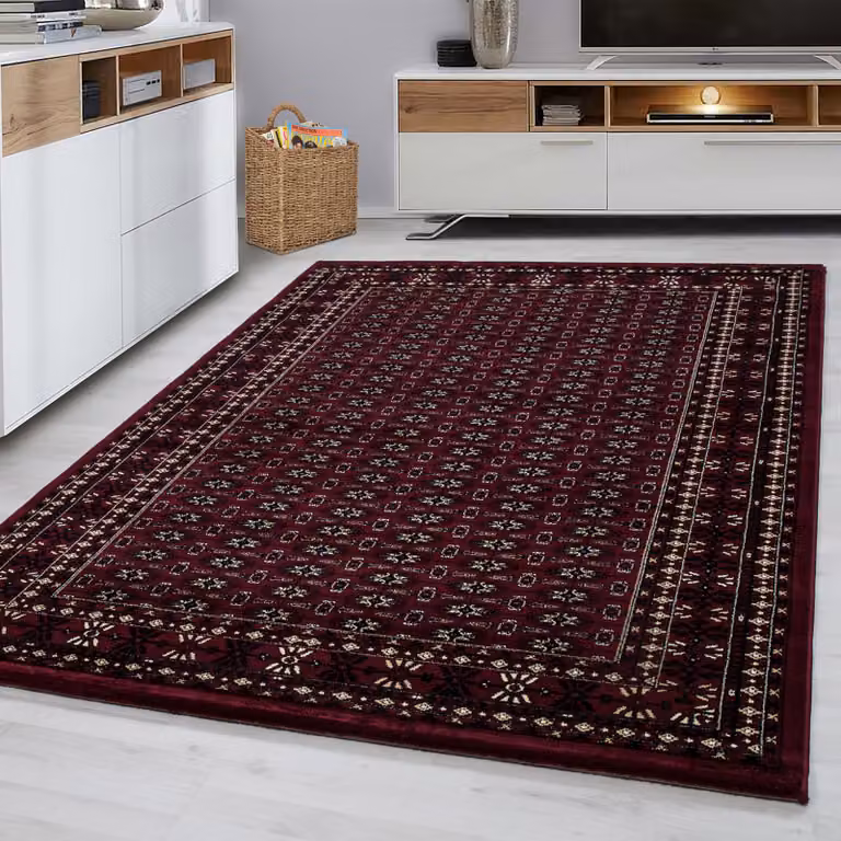 home24 Laagpolig vloerkleed Marrakesh type A rood polyester B/D: 300 x 400 cm