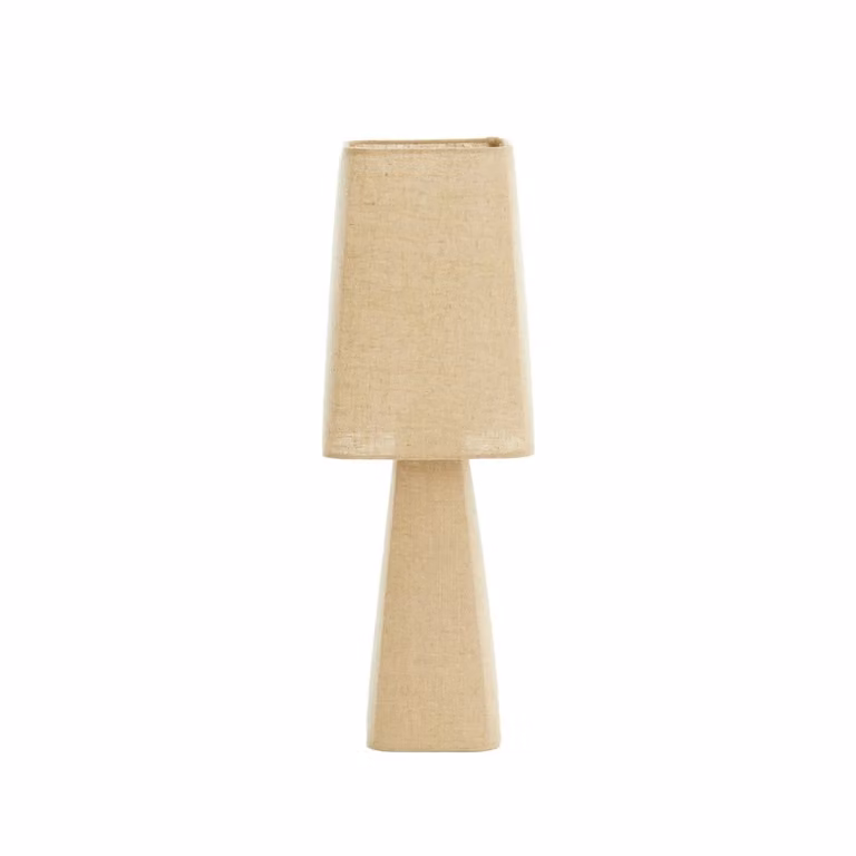 Light & Living Mikko Tafellamp - Beige - Linnen - Hoogte: 58 cm
